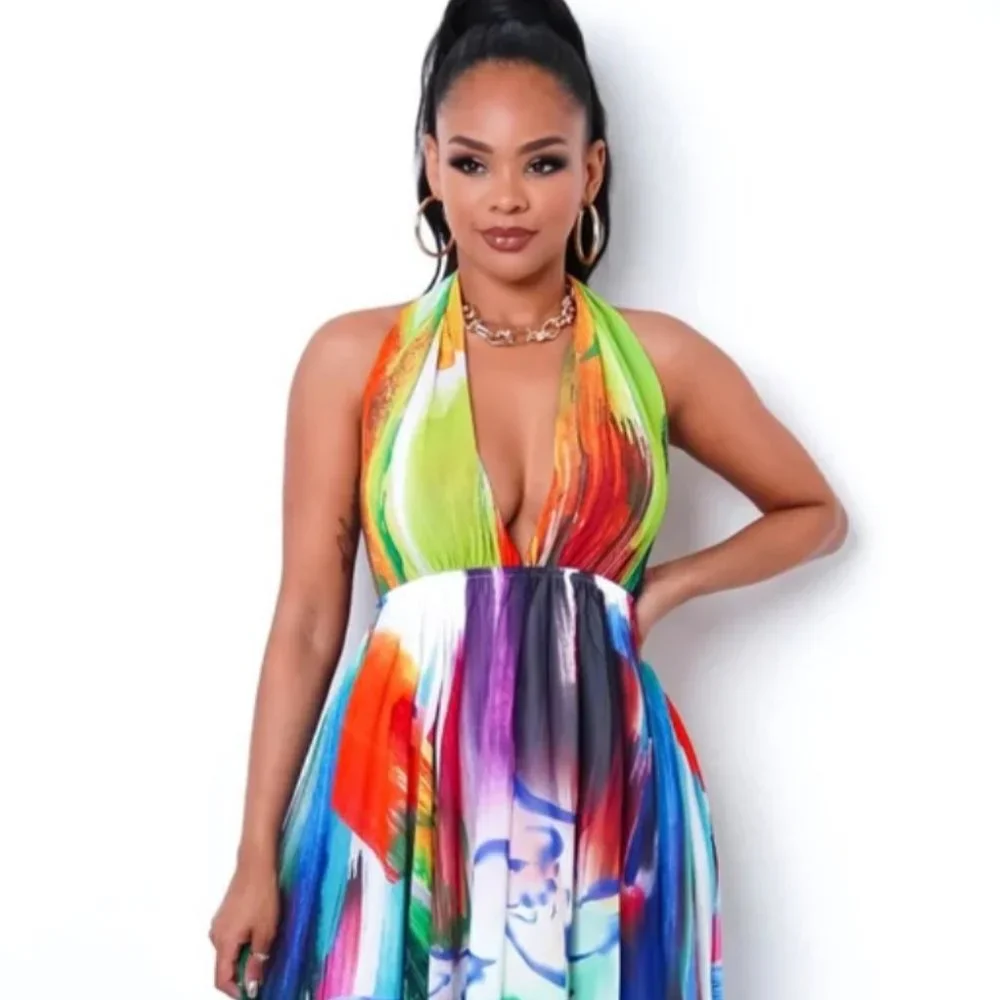 Latiste by Amy Open Back Maxi Dress Size Large - Picture 3 of 15